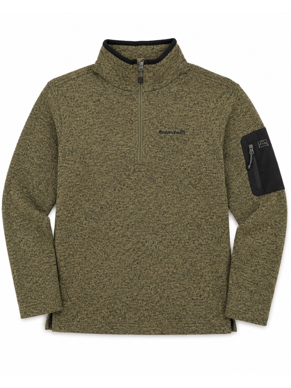 Avalanche Olive Green Quarter Zip Pullover Sweater Mens Size S